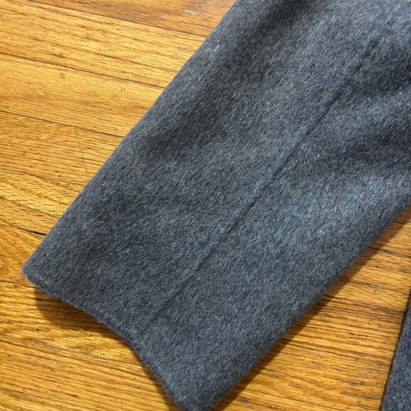 New w/tag THEORY Wool-Cashmere-Blend Coat Dark Grey Melange L $795 - Picture 4 of 10